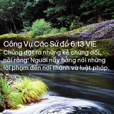 Picture 02 - Công Vụ Các Sứ đồ 6:13 VIE - Chúng đặt ra những kẻ chứng dối, nói - Bible Verse Picture