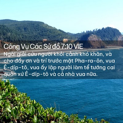 Picture 02 - Công Vụ Các Sứ đồ 7:10 VIE - Ngài giải cứu người khỏi cảnh khó - Bible Verse Picture