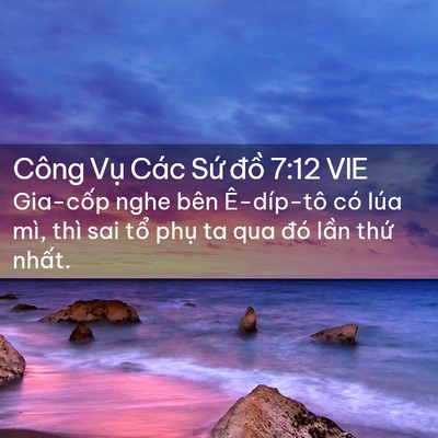 Picture 02 - Công Vụ Các Sứ đồ 7:12 VIE - Gia-cốp nghe bên Ê-díp-tô có lúa mì, - Bible Verse Picture