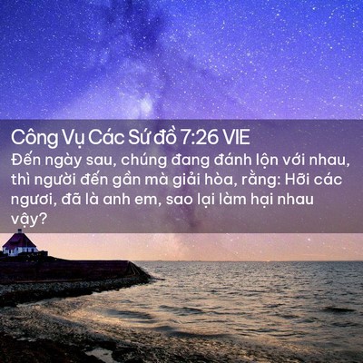 Picture 02 - Công Vụ Các Sứ đồ 7:26 VIE - Đến ngày sau, chúng đang đánh lộn với - Bible Verse Picture