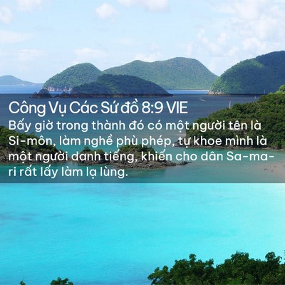 Picture 02 - Công Vụ Các Sứ đồ 8:9 VIE - Bấy giờ trong thành đó có một người - Bible Verse Picture