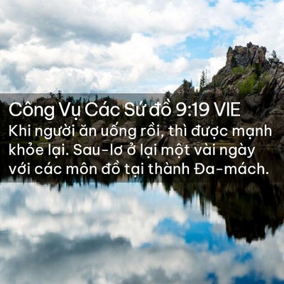 Picture 02 - Công Vụ Các Sứ đồ 9:19 VIE - Khi người ăn uống rồi, thì được - Bible Verse Picture