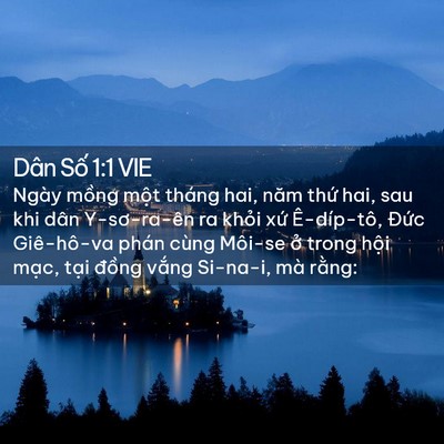 Picture 02 - Dân Số 1:1 VIE - Ngày mồng một tháng hai, năm thứ hai, - Bible Verse Picture