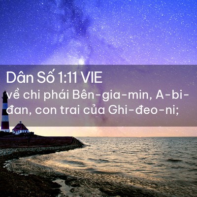 Picture 02 - Dân Số 1:11 VIE - về chi phái Bên-gia-min, A-bi-đan, con trai - Bible Verse Picture
