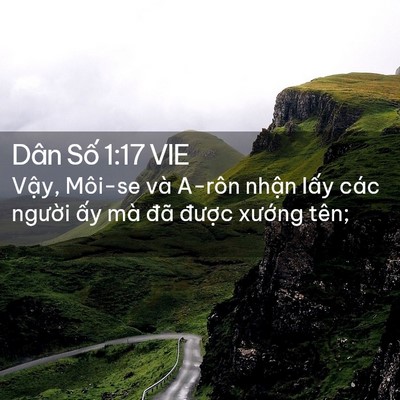 Picture 02 - Dân Số 1:17 VIE - Vậy, Môi-se và A-rôn nhận lấy các - Bible Verse Picture