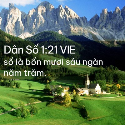 Picture 02 - Dân Số 1:21 VIE - số là bốn mươi sáu ngàn năm - Bible Verse Picture