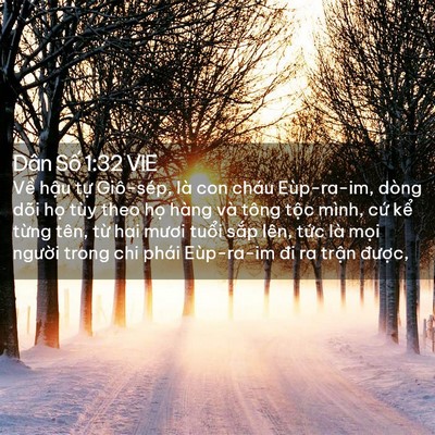 Picture 02 - Dân Số 1:32 VIE - Về hậu tự Giô-sép, là con cháu - Bible Verse Picture