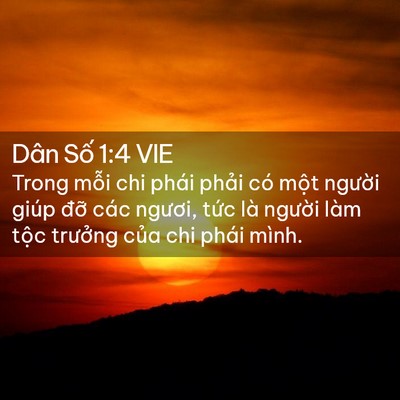 Picture 02 - Dân Số 1:4 VIE - Trong mỗi chi phái phải có một người - Bible Verse Picture