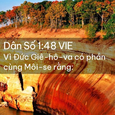Picture 02 - Dân Số 1:48 VIE - Vì Đức Giê-hô-va có phán cùng Môi-se - Bible Verse Picture