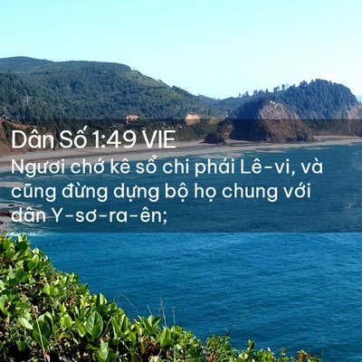 Picture 02 - Dân Số 1:49 VIE - Ngươi chớ kê sổ chi phái Lê-vi, và - Bible Verse Picture