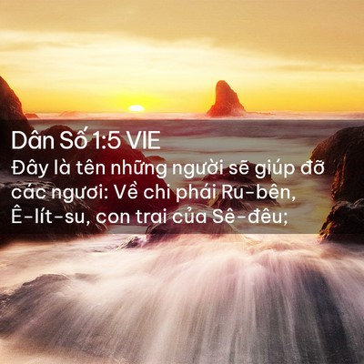Picture 02 - Dân Số 1:5 VIE - Đây là tên những người sẽ giúp đỡ - Bible Verse Picture