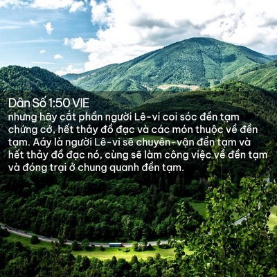 Picture 02 - Dân Số 1:50 VIE - nhưng hãy cắt phần người Lê-vi coi sóc - Bible Verse Picture