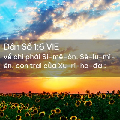 Picture 02 - Dân Số 1:6 VIE - về chi phái Si-mê-ôn, Sê-lu-mi-ên, con - Bible Verse Picture