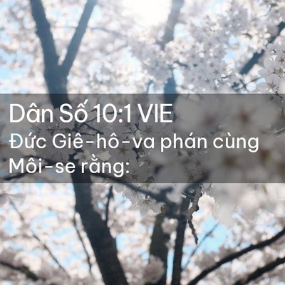 Picture 02 - Dân Số 10:1 VIE - Đức Giê-hô-va phán cùng Môi-se - Bible Verse Picture