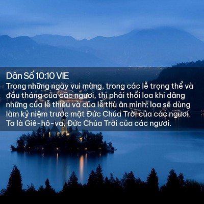 Picture 02 - Dân Số 10:10 VIE - Trong những ngày vui mừng, trong các lễ - Bible Verse Picture