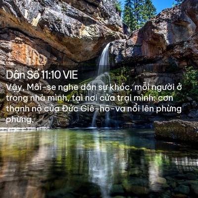 Picture 02 - Dân Số 11:10 VIE - Vậy, Môi-se nghe dân sự khóc, mỗi - Bible Verse Picture