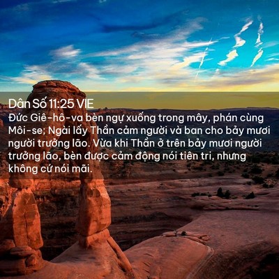 Picture 02 - Dân Số 11:25 VIE - Đức Giê-hô-va bèn ngự xuống trong mây, - Bible Verse Picture