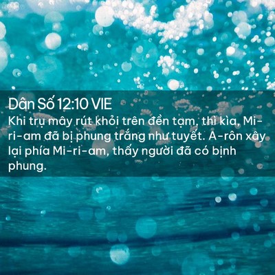 Picture 02 - Dân Số 12:10 VIE - Khi trụ mây rút khỏi trên đền tạm, - Bible Verse Picture