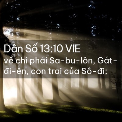 Picture 02 - Dân Số 13:10 VIE - về chi phái Sa-bu-lôn, Gát-đi-ên, con trai - Bible Verse Picture