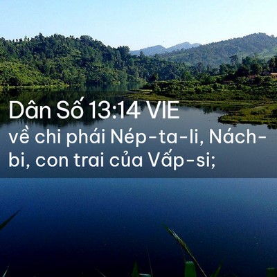 Picture 02 - Dân Số 13:14 VIE - về chi phái Nép-ta-li, Nách-bi, con trai - Bible Verse Picture