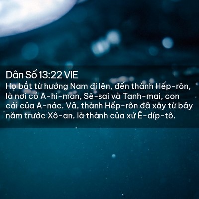 Picture 02 - Dân Số 13:22 VIE - Họ bắt từ hướng Nam đi lên, đến - Bible Verse Picture