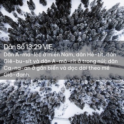 Picture 02 - Dân Số 13:29 VIE - Dân A-ma-léc ở miền Nam, dân Hê-tít, - Bible Verse Picture