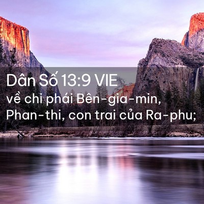 Picture 02 - Dân Số 13:9 VIE - về chi phái Bên-gia-min, Phan-thi, con trai - Bible Verse Picture