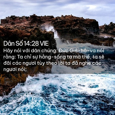 Picture 02 - Dân Số 14:28 VIE - Hãy nói với dân chúng: Đức Giê-hô-va - Bible Verse Picture