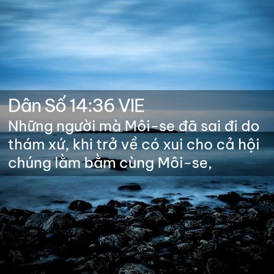 Picture 02 - Dân Số 14:36 VIE - Những người mà Môi-se đã sai đi do - Bible Verse Picture