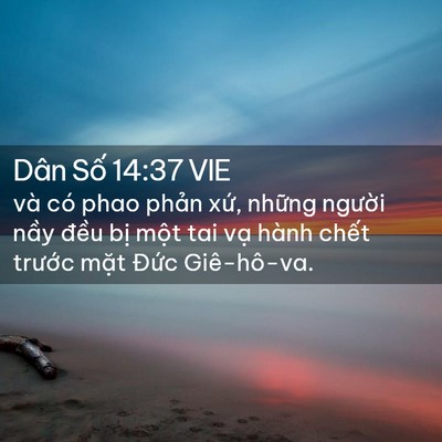 Picture 02 - Dân Số 14:37 VIE - và có phao phản xứ, những người nầy - Bible Verse Picture