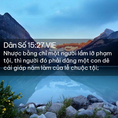 Picture 02 - Dân Số 15:27 VIE - Nhược bằng chỉ một người lầm lỡ - Bible Verse Picture