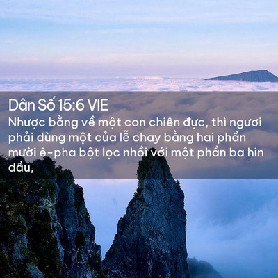 Picture 02 - Dân Số 15:6 VIE - Nhược bằng về một con chiên đực, - Bible Verse Picture