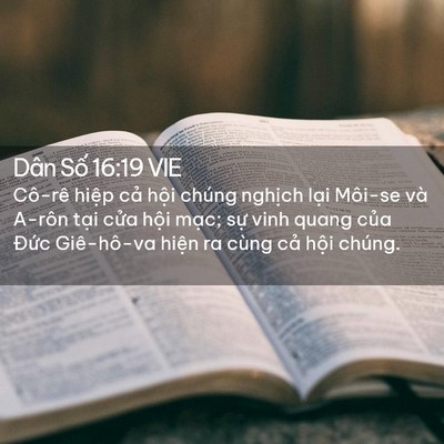 Picture 02 - Dân Số 16:19 VIE - Cô-rê hiệp cả hội chúng nghịch lại - Bible Verse Picture