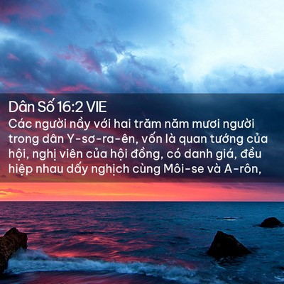 Picture 02 - Dân Số 16:2 VIE - Các người nầy với hai trăm năm mươi - Bible Verse Picture