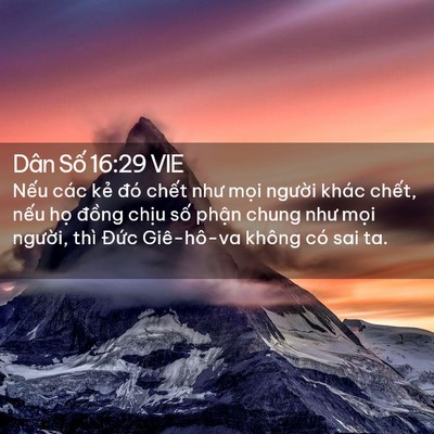 Picture 02 - Dân Số 16:29 VIE - Nếu các kẻ đó chết như mọi người - Bible Verse Picture