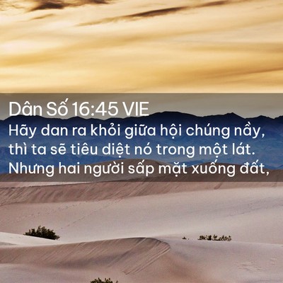 Picture 02 - Dân Số 16:45 VIE - Hãy dan ra khỏi giữa hội chúng nầy, - Bible Verse Picture