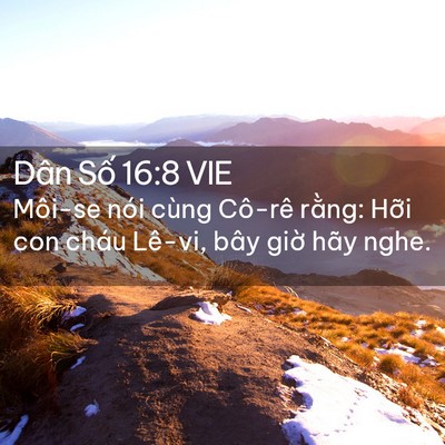 Picture 02 - Dân Số 16:8 VIE - Môi-se nói cùng Cô-rê rằng: Hỡi con - Bible Verse Picture