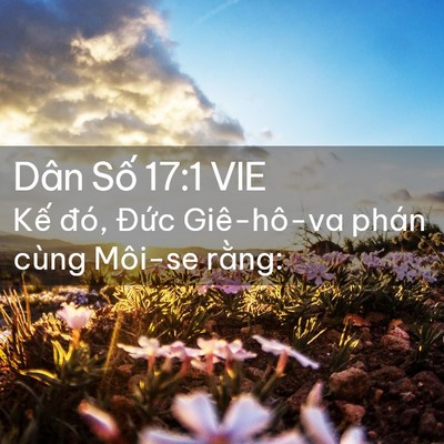 Picture 02 - Dân Số 17:1 VIE - Kế đó, Đức Giê-hô-va phán cùng Môi-se - Bible Verse Picture