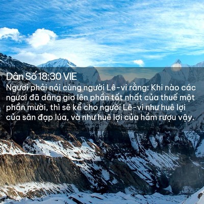 Picture 02 - Dân Số 18:30 VIE - Ngươi phải nói cùng người Lê-vi rằng: - Bible Verse Picture
