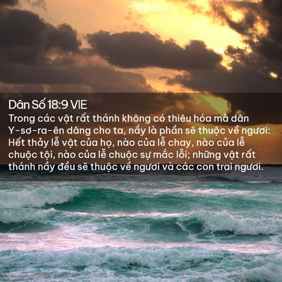 Picture 02 - Dân Số 18:9 VIE - Trong các vật rất thánh không có thiêu - Bible Verse Picture