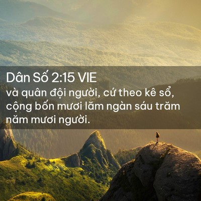Picture 02 - Dân Số 2:15 VIE - và quân đội người, cứ theo kê sổ, - Bible Verse Picture