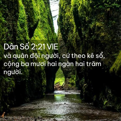 Picture 02 - Dân Số 2:21 VIE - và quân đội người, cứ theo kê sổ, - Bible Verse Picture