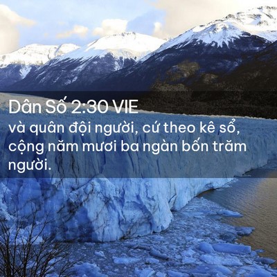 Picture 02 - Dân Số 2:30 VIE - và quân đội người, cứ theo kê sổ, - Bible Verse Picture
