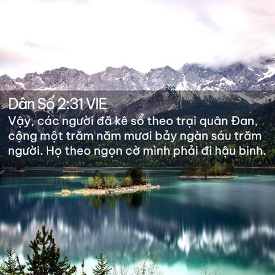 Picture 02 - Dân Số 2:31 VIE - Vậy, các người đã kê sổ theo trại - Bible Verse Picture