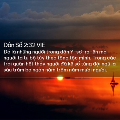 Picture 02 - Dân Số 2:32 VIE - Đó là những người trong dân Y-sơ-ra-ên - Bible Verse Picture