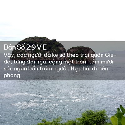 Picture 02 - Dân Số 2:9 VIE - Vậy, các người đã kê sổ theo trại - Bible Verse Picture