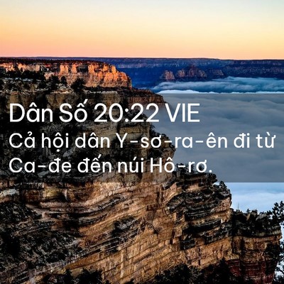 Picture 02 - Dân Số 20:22 VIE - Cả hội dân Y-sơ-ra-ên đi từ Ca-đe - Bible Verse Picture