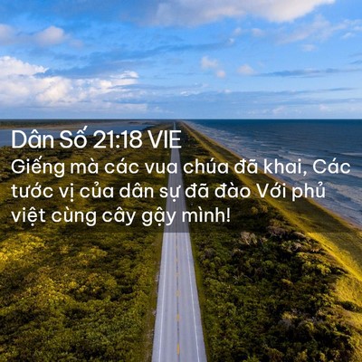 Picture 02 - Dân Số 21:18 VIE - Giếng mà các vua chúa đã khai, Các - Bible Verse Picture
