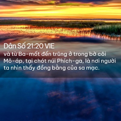 Picture 02 - Dân Số 21:20 VIE - và từ Ba-mốt đến trũng ở trong bờ - Bible Verse Picture