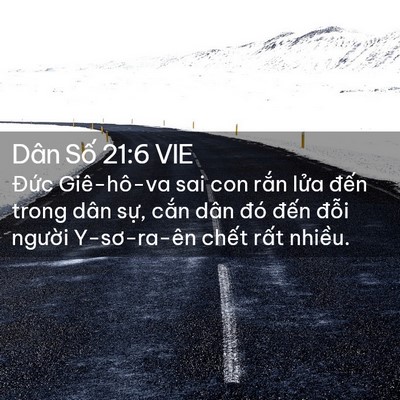 Picture 02 - Dân Số 21:6 VIE - Đức Giê-hô-va sai con rắn lửa đến - Bible Verse Picture